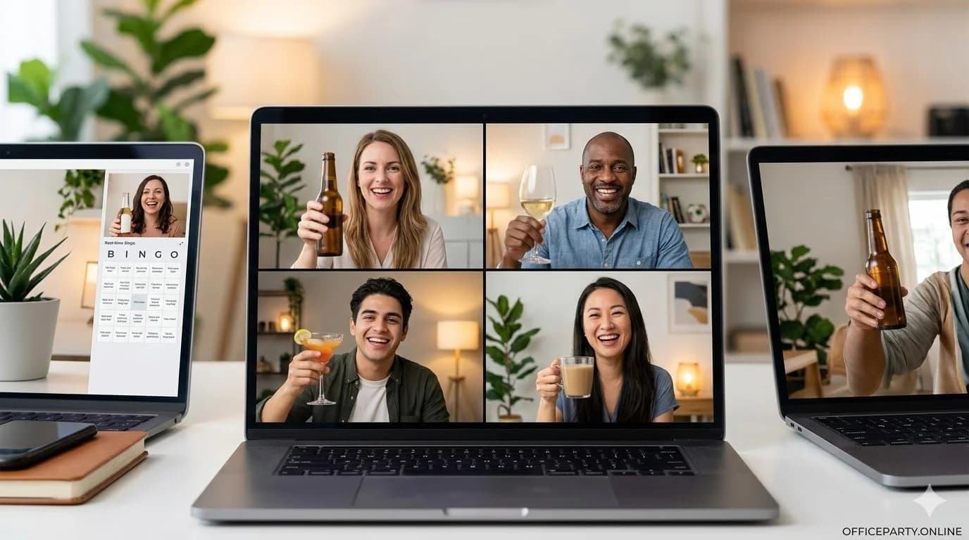 15 Ideias de Happy Hour Remoto que as Equipes Realmente Amam (Guia Completo 2026)